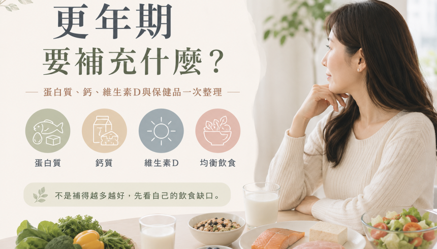 更年期要補充什麼？飲食、維生素與營養一次整理