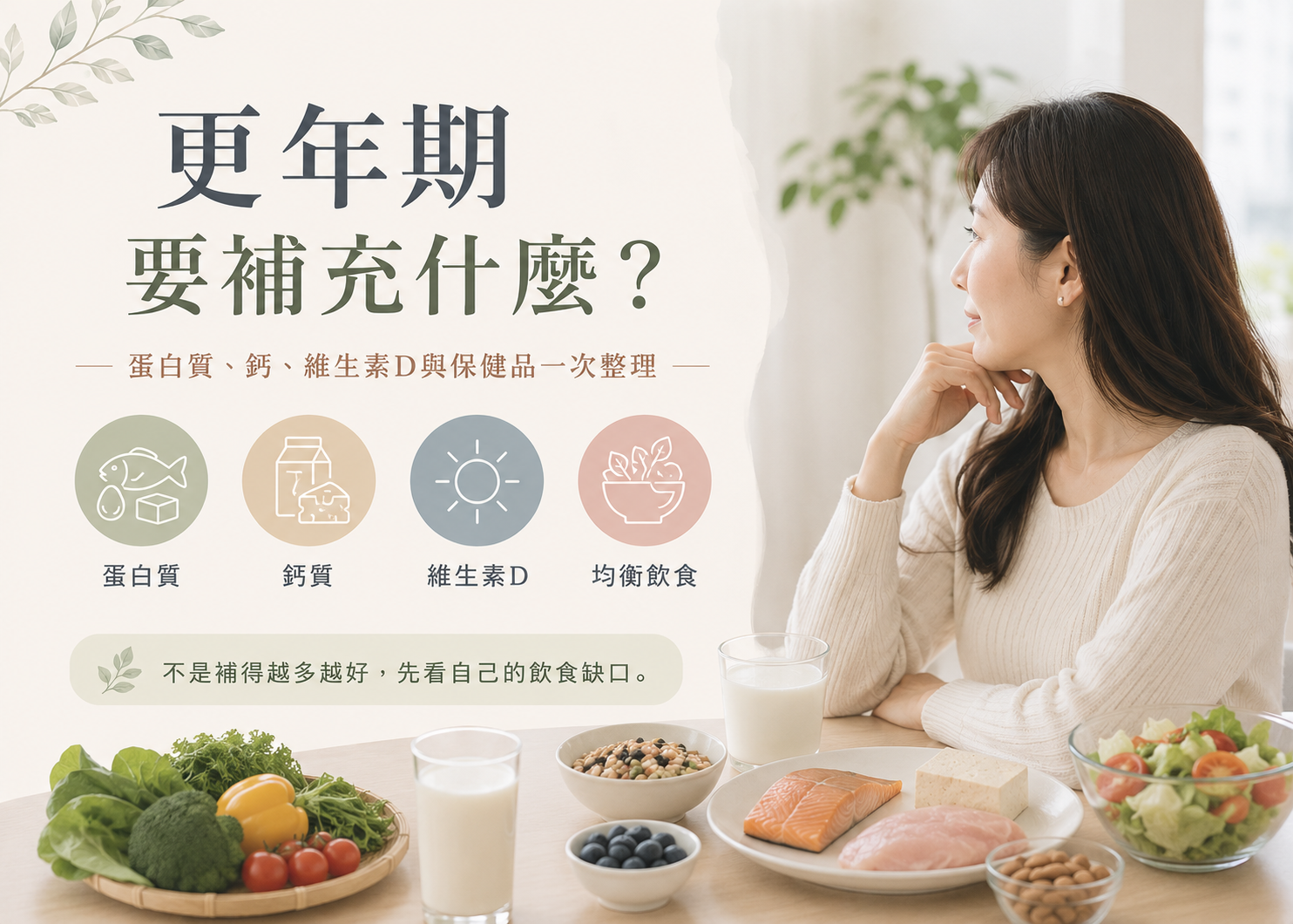更年期要補充什麼？飲食、維生素與營養一次整理