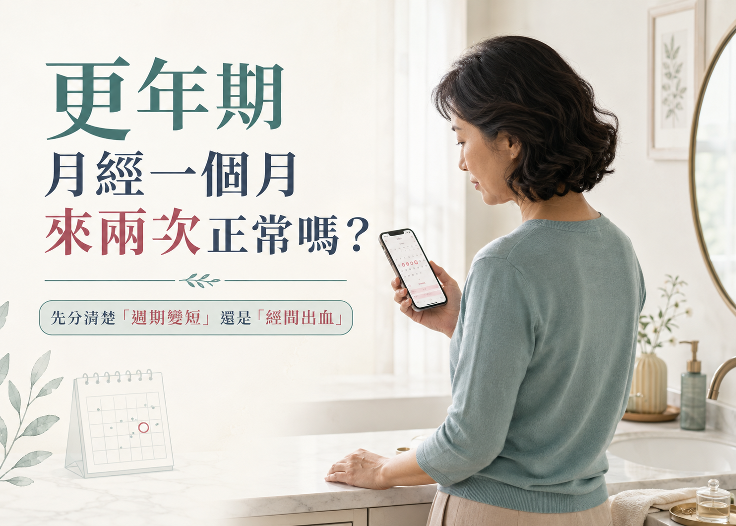 更年期月經一個月來兩次正常嗎？醫師提醒注意這些情況